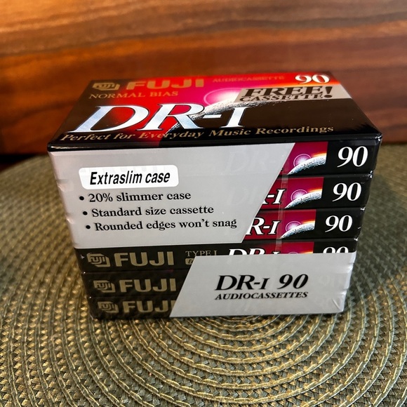 Fuji DR-I 90 Normal Bias Blank Audio Recording Cassettes Tapes 6 Pack NEW SEALED - Picture 3 of 3